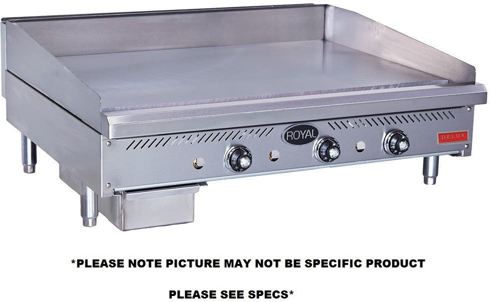 Royal - Delux 72″ Stainless Steel Heavy Duty Thermostatic Griddle - RDTG-72 Royal - Delux 72″ Stainless Steel Heavy Duty Thermostatic Griddle - RDTG-72
