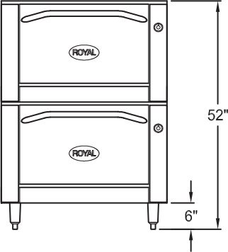 Royal - Stainless Steel Double Deck Convection Oven - RR-36-DS-CC Royal - Stainless Steel Double Deck Convection Oven - RR-36-DS-CC