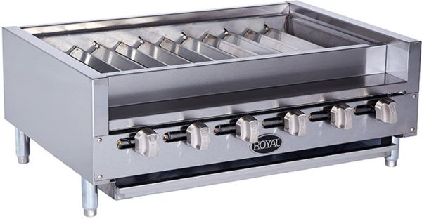 Royal - 36" Stainless Steel Snack Kabob Turbo Broiler With 15” Skewers - RSKTB-36