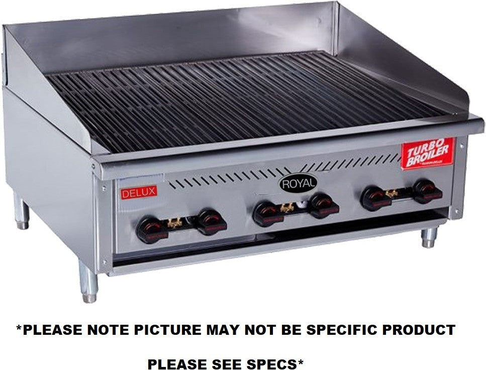 Royal - Delux 46.5" Stainless Steel Infrared Radiant Turbo Broiler with 116,000 BTU - TB-846 Royal - Delux 46.5" Stainless Steel Infrared Radiant Turbo Broiler with 116,000 BTU - TB-846