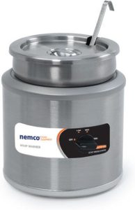 Nemco - 120V 7 QT Round Countertop Cooker Warmer with Inset, Cover and Ladle - 6102A-ICL (ETA 4-6 Weeks)