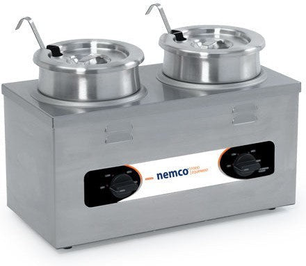 Nemco - 120V 4 QT Single Well Countertop Food Warmer Included Inset, Ladle, and Cover - 6110A-ICL (ETA 4-6 Weeks) Nemco - 120V 4 QT Single Well Countertop Food Warmer Included Inset, Ladle, and Cover - 6110A-ICL (ETA 4-6 Weeks)