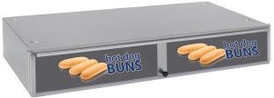 Nemco - 29.4" Stainless Steel Bun Box for 8027 Series Roller Grills with Holds 48 Buns - 8036-SBB (ETA 4-6 Weeks)
