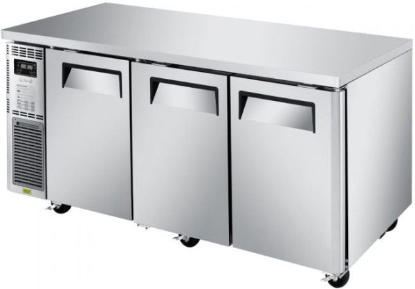 Turbo Air - 72" Dual Temperature Undercounter Refrigerator / Freezer with 3 Solid Doors - JURF-72-N (ETA 5-6 Weeks)