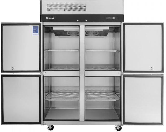 Turbo Air - M3 51.6" Reach-in 4 Half Hinged Solid Doors Refrigerator with 6 PE Coated Wire Shelves - M3R47-4-N (ETA 5-6 Weeks) Turbo Air - M3 51.6" Reach-in 4 Half Hinged Solid Doors Refrigerator with 6 PE Coated Wire Shelves - M3R47-4-N (ETA 5-6 Weeks)