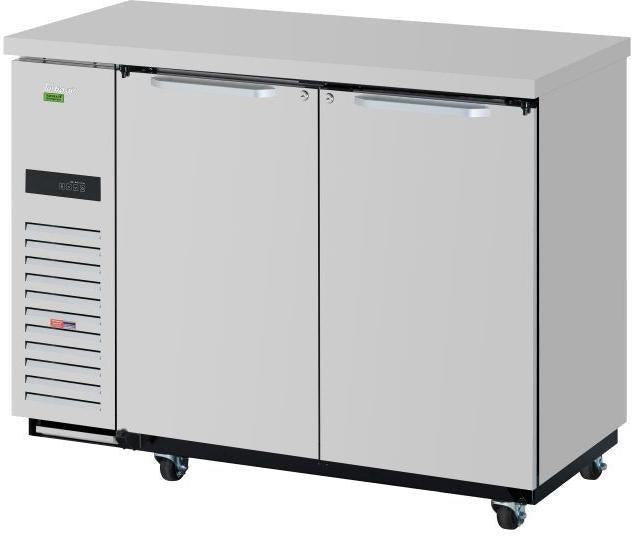 Turbo Air - Super Deluxe 49.2" Silver Narrow Back Bar Cooler with 2 Solid Doors - TBB-24-48SSD-N6 (ETA 5-6 Weeks) Turbo Air - Super Deluxe 49.2" Silver Narrow Back Bar Cooler with 2 Solid Doors - TBB-24-48SSD-N6 (ETA 5-6 Weeks)