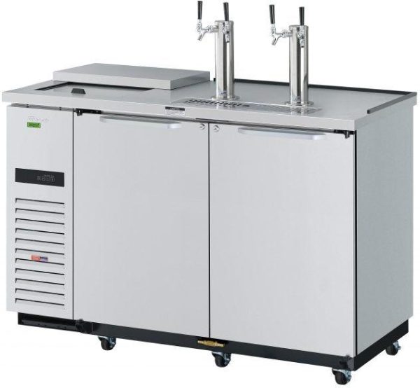 Turbo Air - Super Deluxe 58.6" Silver Club Top Beer Dispenser - TCB-2SDD-N6 (ETA 5-6 Weeks)