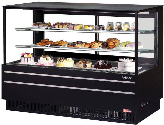 Turbo Air - 72" Black European Straight Front Flat Glass Refrigerated Bakery Display Case - TCGB-72UF-B-N (ETA 5-6 Weeks) Turbo Air - 72" Black European Straight Front Flat Glass Refrigerated Bakery Display Case - TCGB-72UF-B-N (ETA 5-6 Weeks)