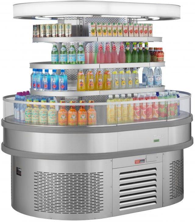 Turbo Air - 48" Silver Self-Serve Merchandiser Island Display Case with 3 Number of Tiers - TIOM-20RSRS-N (ETA 5-6 Weeks) Turbo Air - 48" Silver Self-Serve Merchandiser Island Display Case with 3 Number of Tiers - TIOM-20RSRS-N (ETA 5-6 Weeks)