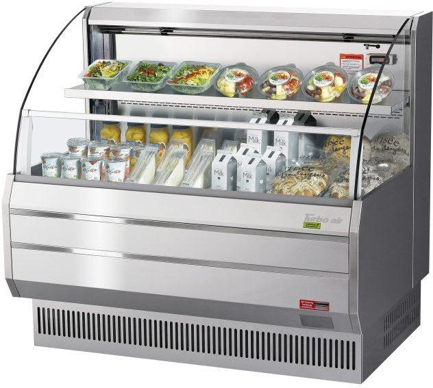 Turbo Air - 50.6" Silver Low Profile Horizontal Open Display Merchandiser With 1 Solid Shelf - TOM-50LS-N (ETA 5-6 Weeks) Turbo Air - 50.6" Silver Low Profile Horizontal Open Display Merchandiser With 1 Solid Shelf - TOM-50LS-N (ETA 5-6 Weeks)