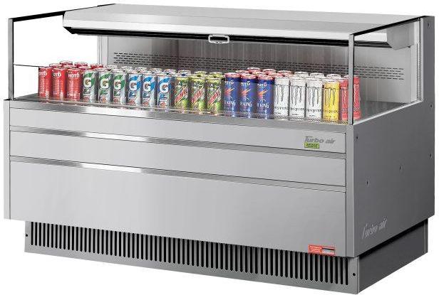 Turbo Air - 58.75" Silver Low Profile Horizontal Open Display Merchandiser Case with Deck Only - TOM-60L-UF-S-1S-N (ETA 5-6 Weeks) Turbo Air - 58.75" Silver Low Profile Horizontal Open Display Merchandiser Case with Deck Only - TOM-60L-UF-S-1S-N (ETA 5-6 Weeks)
