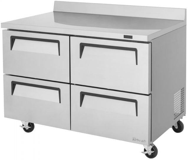 Turbo Air - Super Deluxe 48.25" Silver Two-Section Worktop Refrigerator-Drawer With 4 Drawers with Recessed Handles - TWR-48SD-D4-N (ETA 5-6 Weeks) Turbo Air - Super Deluxe 48.25" Silver Two-Section Worktop Refrigerator-Drawer With 4 Drawers with Recessed Handles - TWR-48SD-D4-N (ETA 5-6 Weeks)