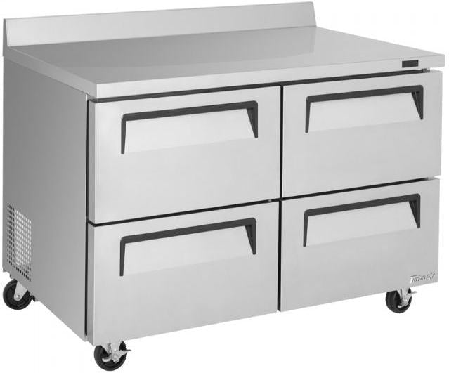 Turbo Air - Super Deluxe 48.25" Silver Two-Section Worktop Refrigerator-Drawer With 4 Drawers with Recessed Handles - TWR-48SD-D4-N (ETA 5-6 Weeks) Turbo Air - Super Deluxe 48.25" Silver Two-Section Worktop Refrigerator-Drawer With 4 Drawers with Recessed Handles - TWR-48SD-D4-N (ETA 5-6 Weeks)
