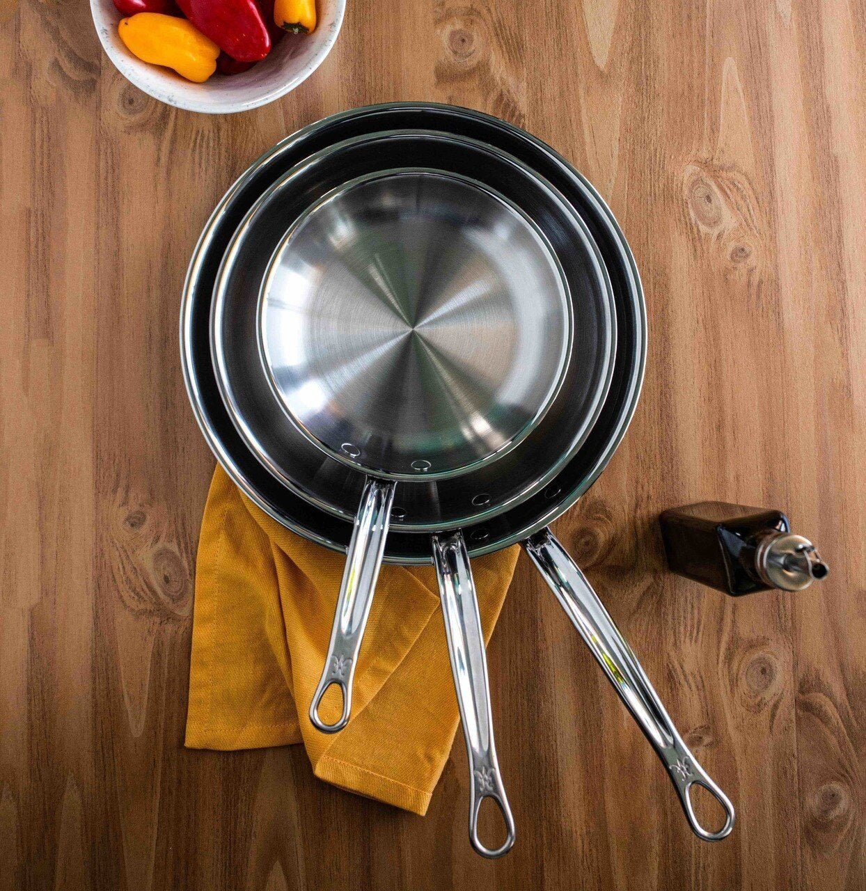 Hestan - 12.5" ProBond Stainless Steel Fry Pan - 31576 Hestan - 12.5" ProBond Stainless Steel Fry Pan - 31576
