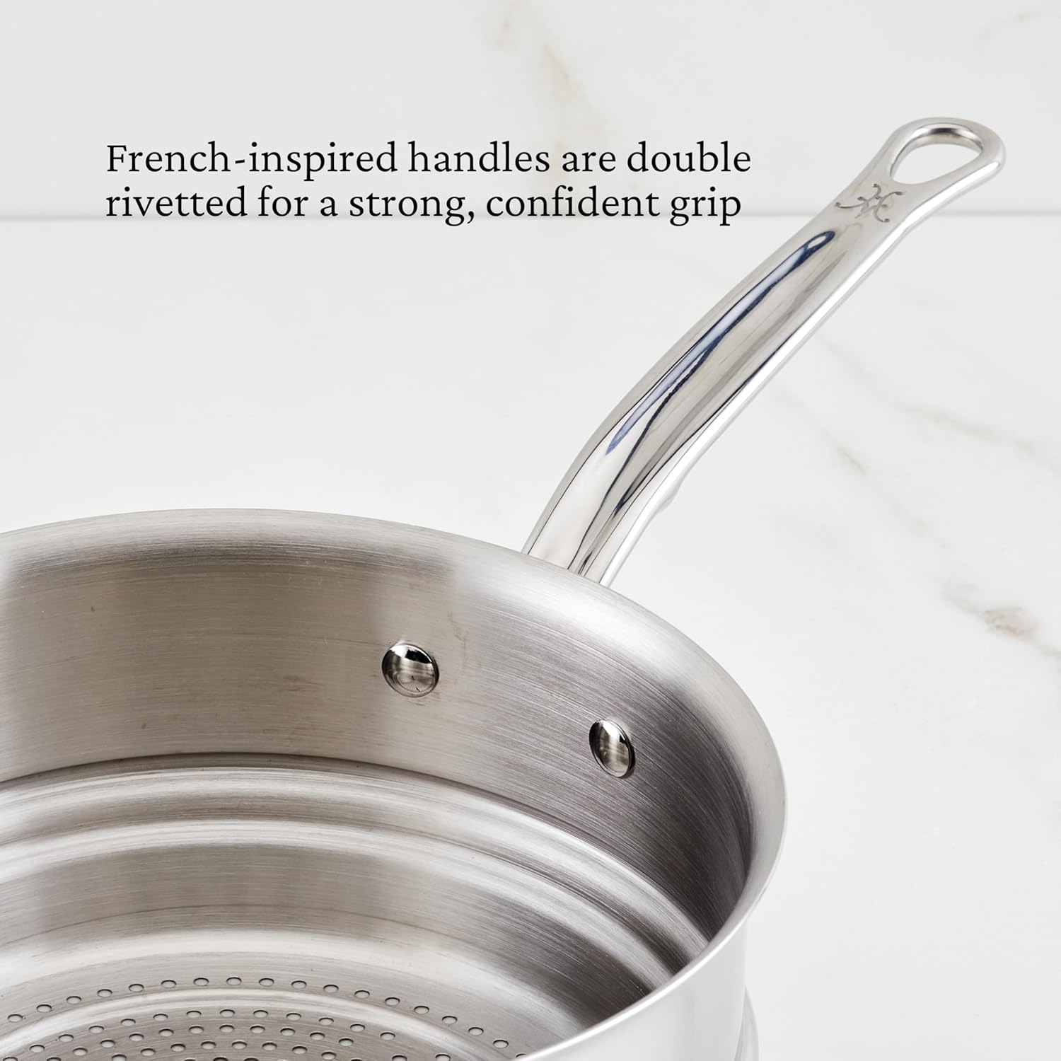 Hestan - Provisions 3 Qt Silver Stainless Steel Steamer insert - 71047 Hestan - Provisions 3 Qt Silver Stainless Steel Steamer insert - 71047