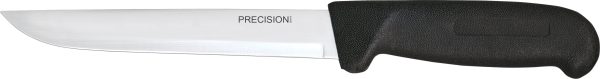 Omcan - 6" Black Handle Precision Straight Blade Boning Knife, Pack of 15 - 23918