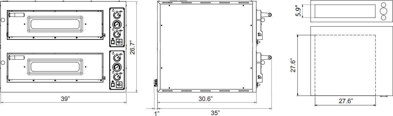 Omcan - Pizza Oven Entry Max Series with 11.2 kW Power & Double Chamber (Single Phase)- PE-IT-0038-DS Omcan - Pizza Oven Entry Max Series with 11.2 kW Power & Double Chamber (Single Phase)- PE-IT-0038-DS