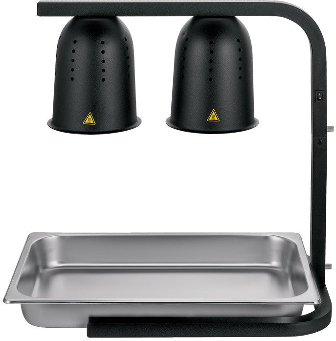 Omcan - Commercial Food Heat Lamp Portable Electric Food Warmer 2 Black Bulb Freestanding - 46572 Omcan - Commercial Food Heat Lamp Portable Electric Food Warmer 2 Black Bulb Freestanding - 46572