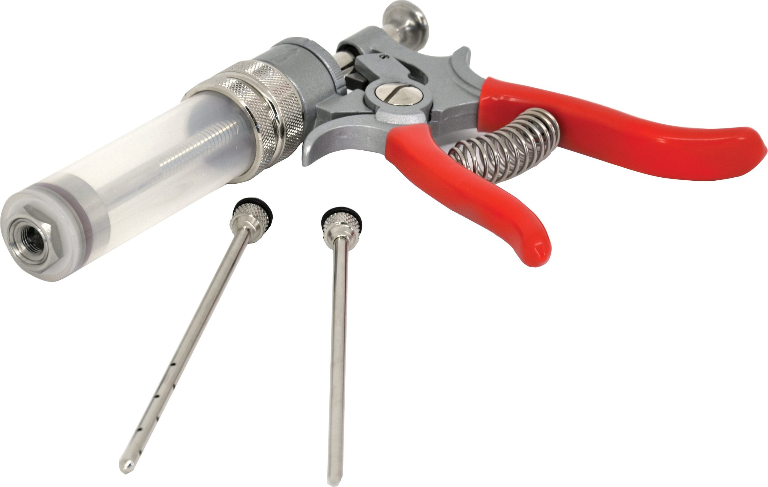 50 ml Marinade Injector with Clear Polycarbonate Barrel, Dial Settings and 2 Needles 50 ml Marinade Injector with Clear Polycarbonate Barrel, Dial Settings and 2 Needles