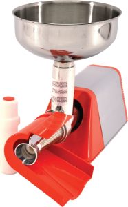 Light-Duty Electric Tomato Squeezer with Plastic Cover and 0.33 HP Motor
