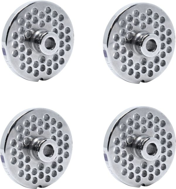 European Style #12 stainless steel plate with hub, 4.8mm (3/16″) – one notch/ round