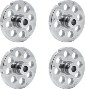 European Style #12 stainless steel plate with hub, 12mm (1/2″) – one notch/ round