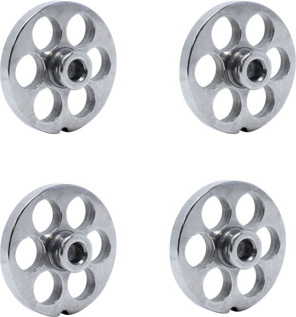 European Style #12 stainless steel plate with hub, 18mm (3/4″) – one notch/ round