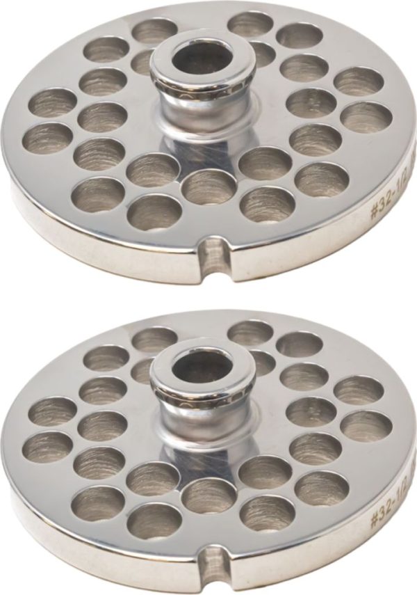 European Style #32 stainless steel plate with hub, 12mm (1/2″) – one notch/ round