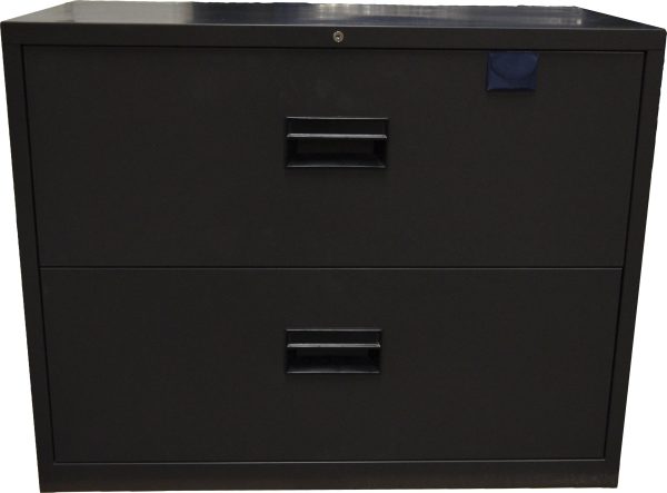 Charcoal Black Legal Lateral File Cabinet with Two Drawers