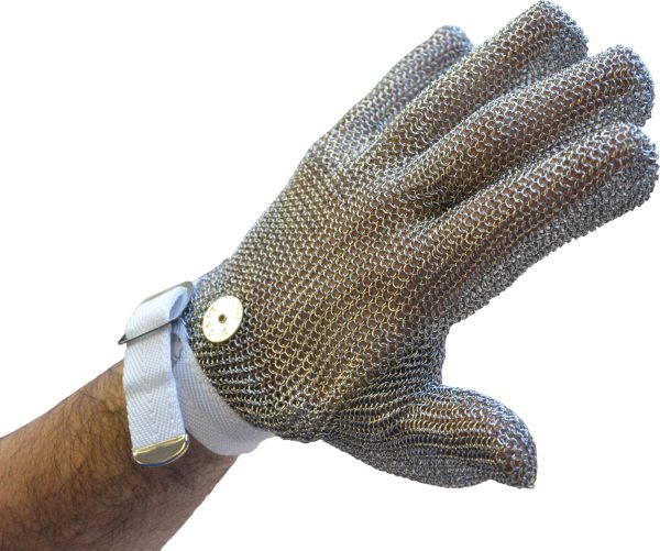 Small Mesh Glove with White Wrist Strap