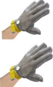 Extra Extra Small Mesh Glove with Yellow Wrist Strap