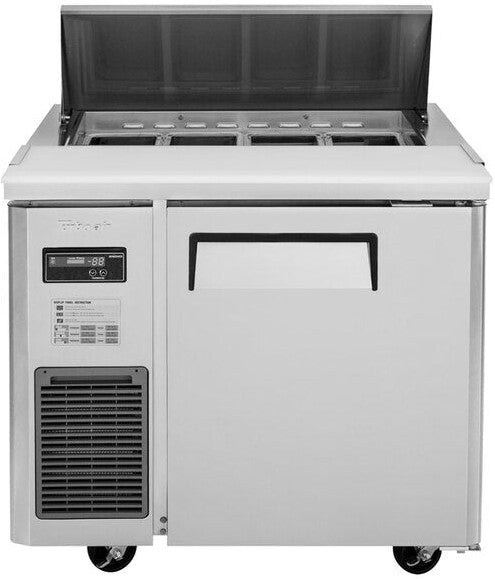 Turbo Air - 36" Side Mount Compressor Refrigerated Sandwich Prep Table with 1 Door - JST-36-N Turbo Air – 36″ Side Mount Compressor Refrigerated Sandwich Prep Table with 1 Door – JST-36-N (ETA 5-6 Weeks)