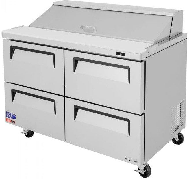 Turbo Air - 48" Refrigerated Sandwich Prep Table with 4 Drawers - TST-48SD-D4-N Turbo Air – 48″ Refrigerated Sandwich Prep Table with 4 Drawers – TST-48SD-D4-N (ETA 5-6 Weeks)