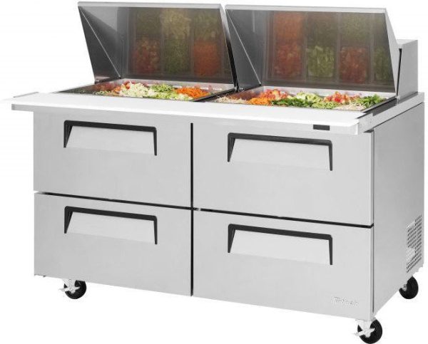 Turbo Air - 60" Mega Top Refrigerated Sandwich Prep Table with 4 Drawers - TST-60SD-24-D4-N