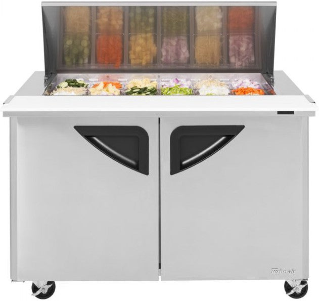 Turbo Air - 48" Mega Top Dual Sided Refrigerated Sandwich Prep Table with 2 Doors - TST-48SD-18-N Turbo Air – 48″ Mega Top Dual Sided Refrigerated Sandwich Prep Table with 2 Doors – TST-48SD-18-N (ETA 5-6 Weeks)