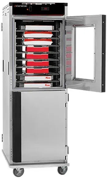 Cres Cor - 120V, 2000W Insulated Full Height Stainless Steel Pass-Through Holding Cabinet - H138NPSCC3MQ