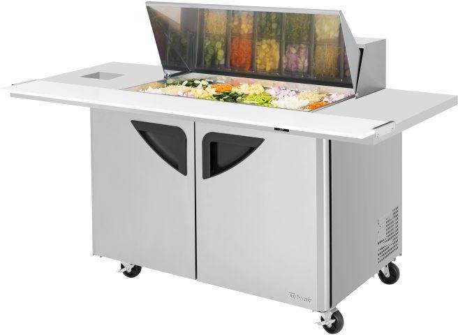 Turbo Air - Super Deluxe 72.4" 2 Door Mega Top Extended Countertop Refrigerated Sandwich Prep Table with Stainless Steel Top with 18-Pan Opening - TST-48SD-18-E-SVC-N Turbo Air – Super Deluxe 72.4″ 2 Door Mega Top Extended Countertop Refrigerated Sandwich Prep Table with Stainless Steel Top with 18-Pan Opening – TST-48SD-18-E-SVC-N (ETA 5-6 Weeks)
