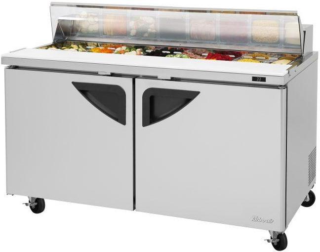 Turbo Air - Super Deluxe 60.25" 2 Swing Door Clear Lid Mega Top Refrigerated Sandwich Prep Table with stainless steel top with 16-Pan Opening - TST-60SD-N-CL Turbo Air – Super Deluxe 60.25″ 2 Swing Door Clear Lid Mega Top Refrigerated Sandwich Prep Table with stainless steel top with 16-Pan Opening – TST-60SD-N-CL (ETA 5-6 Weeks)