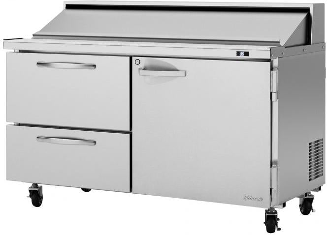 Turbo Air - PRO Series 60.25" Silver One Left Hinged Door Sandwich/Salad Prep Table with 2 Drawers - PST-60-D2R(L)-N Turbo Air – PRO Series 60.25″ Silver One Left Hinged Door Sandwich/Salad Prep Table with 2 Drawers – PST-60-D2R(L)-N (ETA 5-6 Weeks)