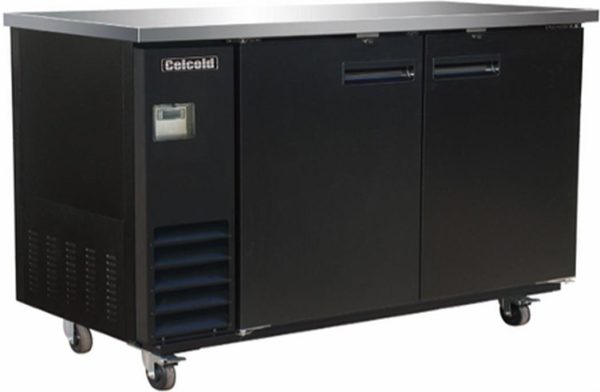 Celcold - 60" Black Commercial Back Bar Refrigerator - CBB60B