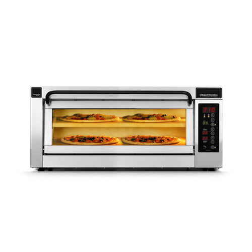 PizzaMaster PM351ED-2DW 37” Countertop Single Electric Pizza Deck Oven with Double Hearthstones and Digital Display