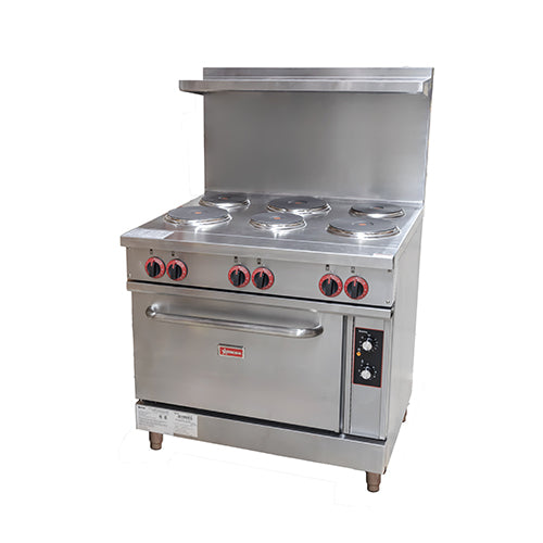 Omcan CE-CN-0036-ET 36″ Electric Range with 6 Burners - 3Ph, 208V