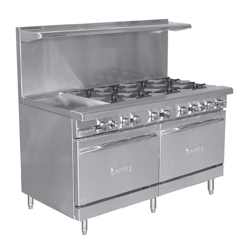 Royal RR-6G24 60" Natural Gas Range With 24" Griddle
