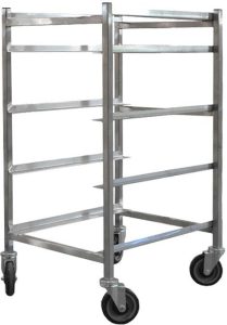 Stainless Steel Universal Flat Top Rack with 5 Slides and 9″ Spacing