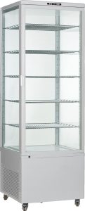 26″ Five (5) Shelf Refrigerated Floor Display Showcase, 18 cu.ft. (500L), White