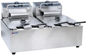 15 lb x 2 Double Tank Countertop Electric Fryer – 220V, 1Ph, 2500W