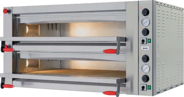 Trento Fuoco Series 43″ Double Chamber Pizza Oven with 27.6″ Chamber, Mechanical Display – 13.2 kW, 220V, 3 Ph