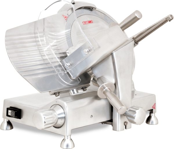 Omcan 12″ Belt-Driven Meat Slicer with Blade Locker (Quebec Safety Standards) – 0.33 HP, 110 V