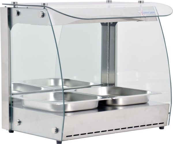 22" Heated Display Case, 2 Pans, Self-Service, 2.3 cu.ft. (66L) Capacity