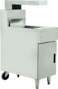 Portable Fry Dump Station Fried Food Warmer with Overhead Heating Lamp – 200W, 110V